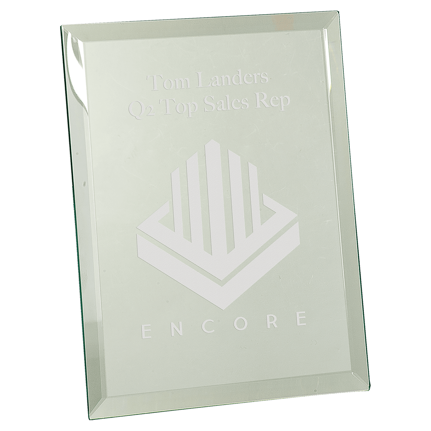 8" x 10" Clear Glass Mirror Plaque