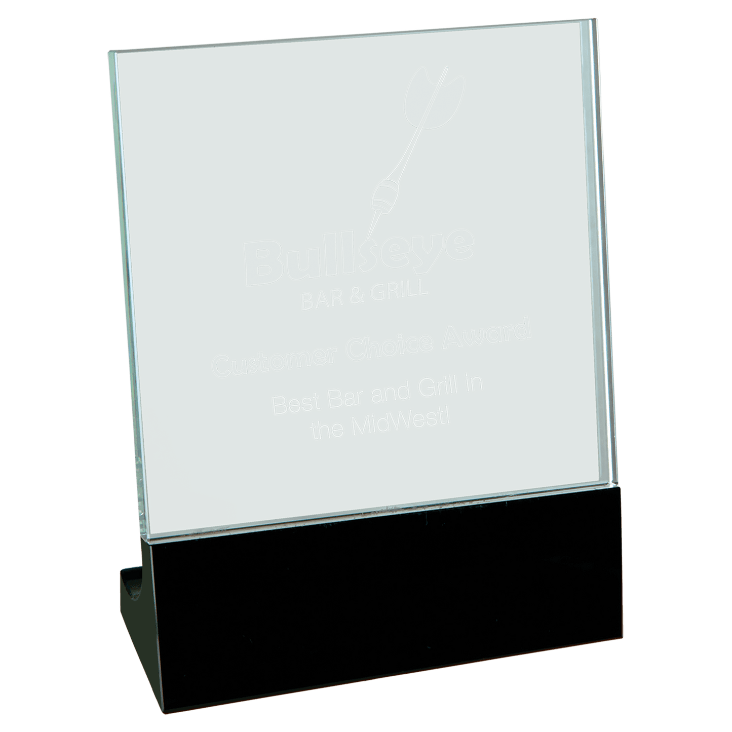 4 1/2" x 5 1/2" Glass Stand Up Award