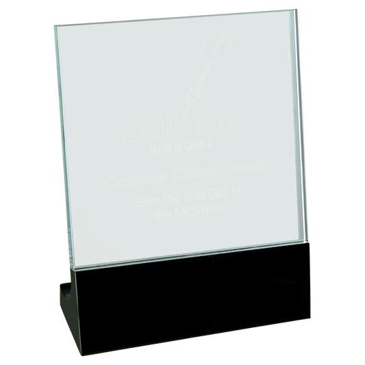 4 1/2" x 5 1/2" Glass Stand Up Award