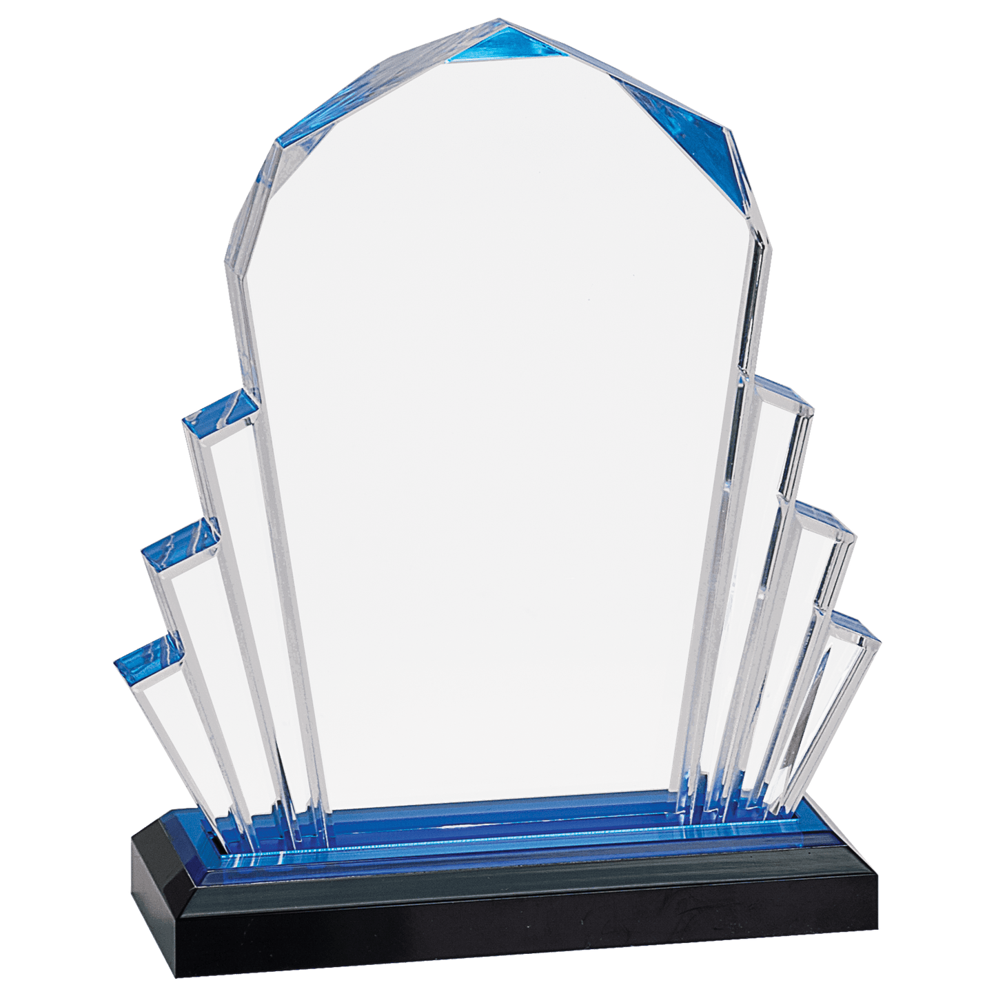 Blue 6" x 8" Faceted Impress Acrylic