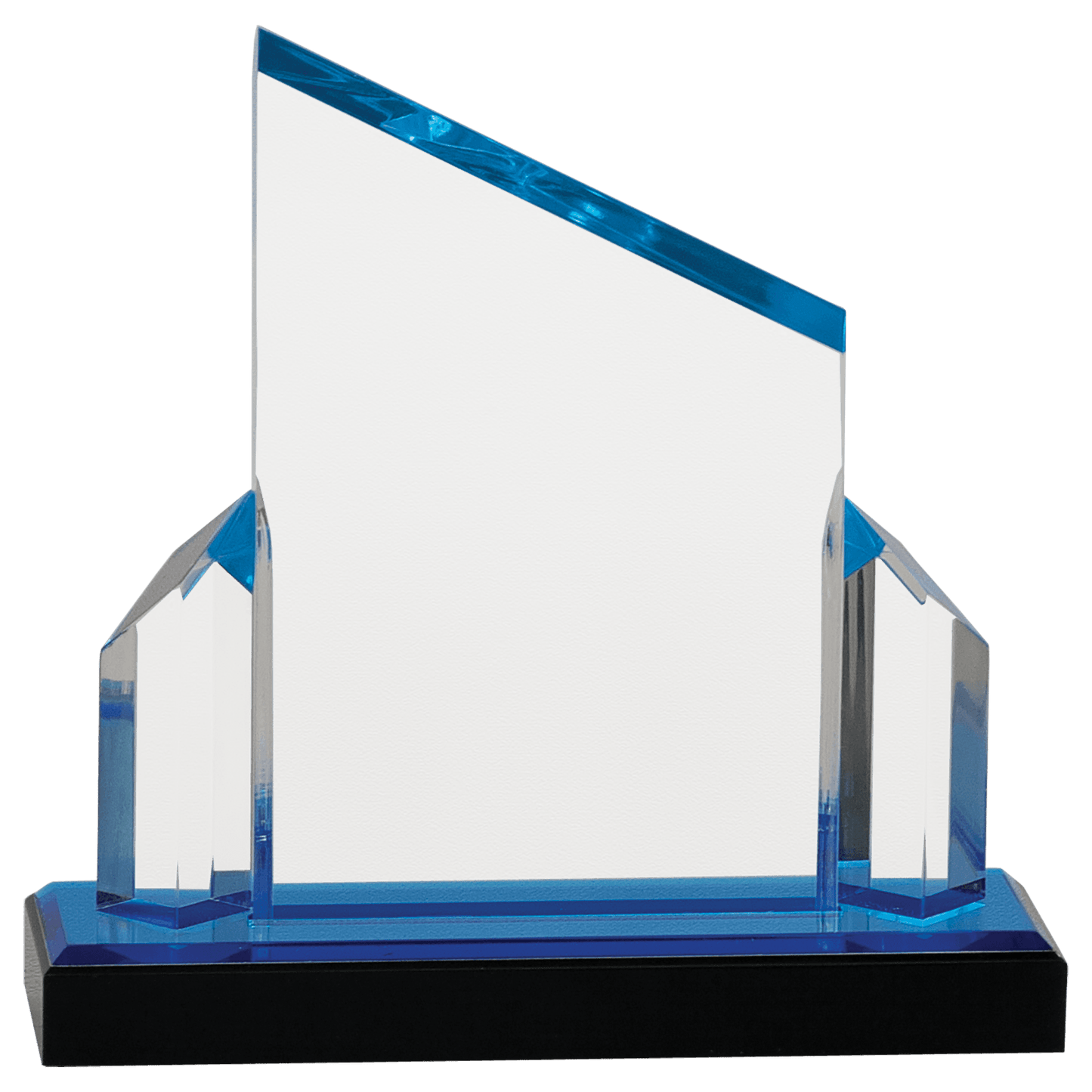 Blue 7" x 7" Beveled Post Impress Acrylic