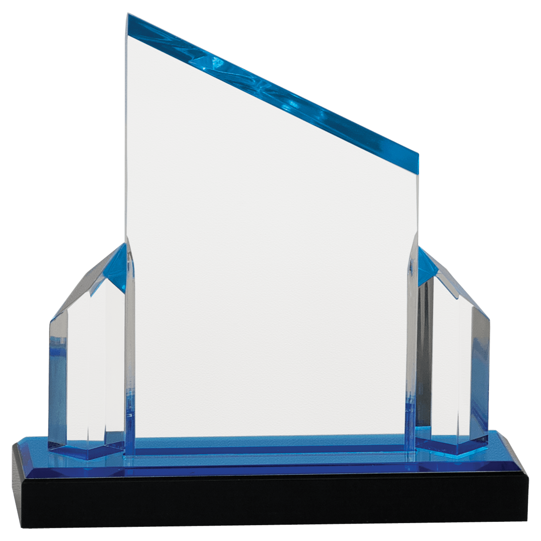 Blue 7" x 7" Beveled Post Impress Acrylic