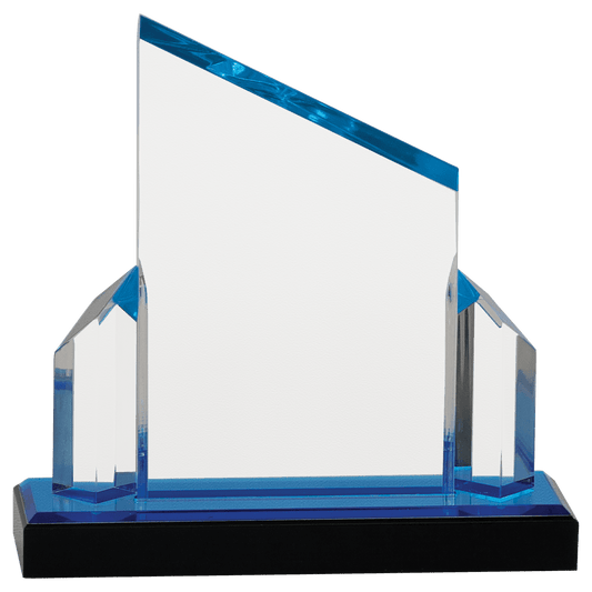 Blue 7" x 7" Beveled Post Impress Acrylic