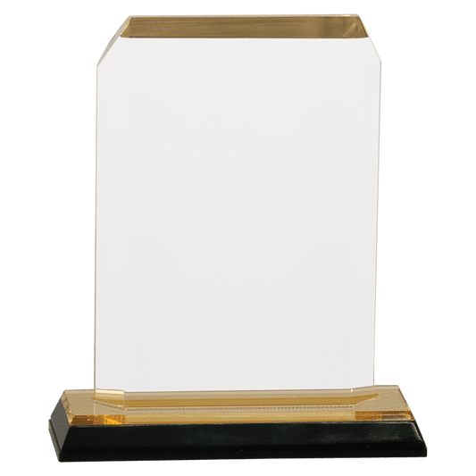 Gold 3 1/2" x 5 1/2" Clipped Corner Impress Acrylic