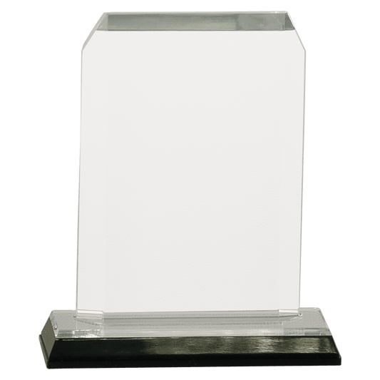 Silver 3 1/2" x 5 1/2" Clipped Corner Impress Acrylic