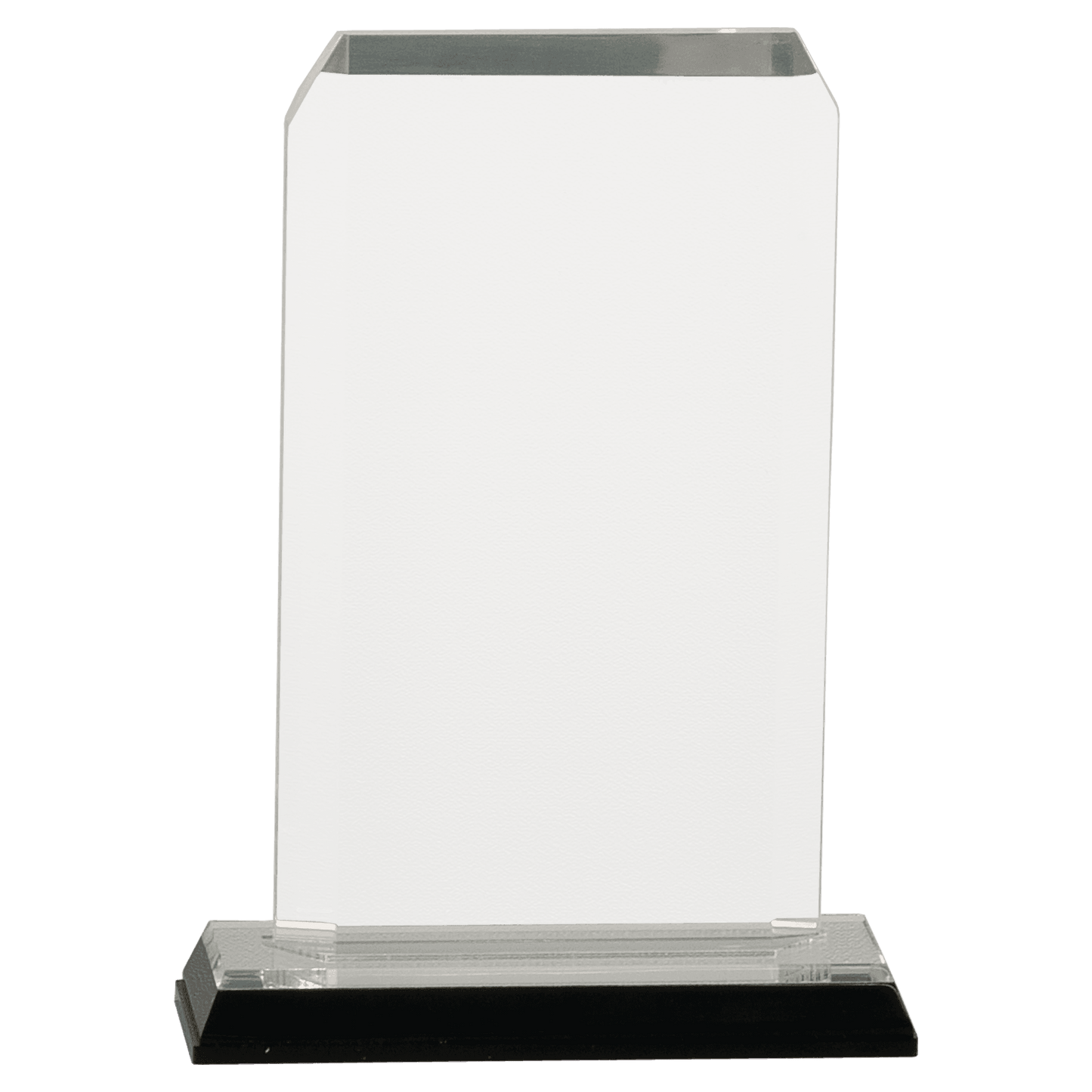 Silver 3 1/2" x 6 1/2" Clipped Corner Impress Acrylic