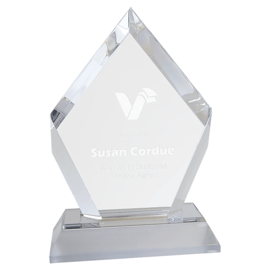 Silver 6" Base Diamond Impress Acrylic