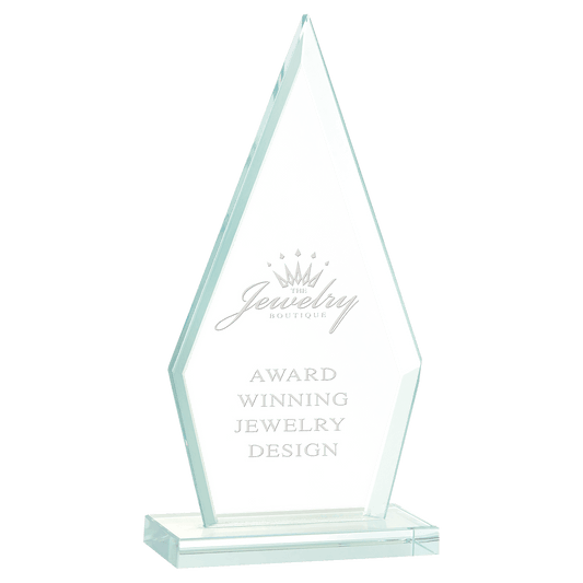 6 3/4" Triangle Jade Glass Award