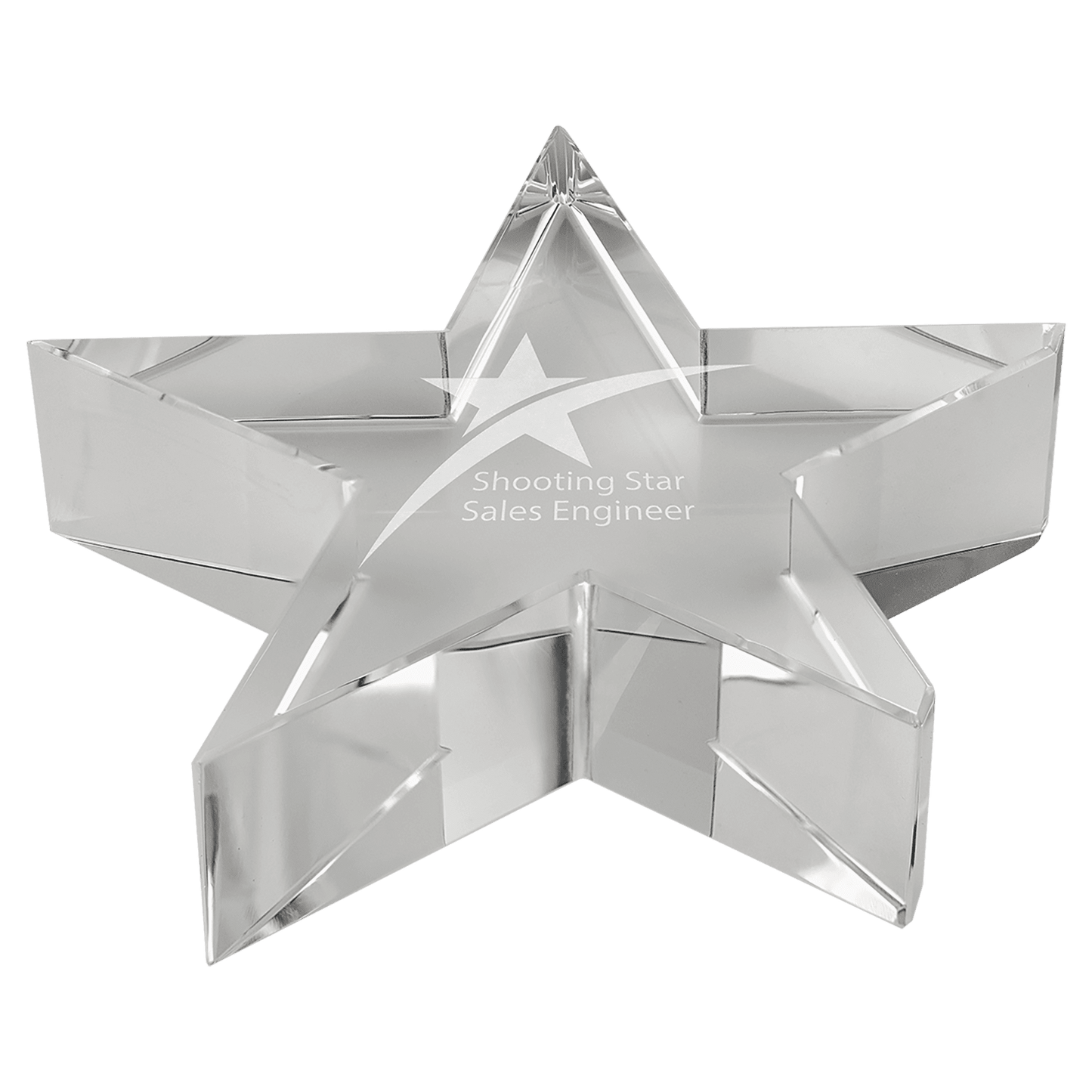 4 1/8" Optic Crystal Star Paperweight