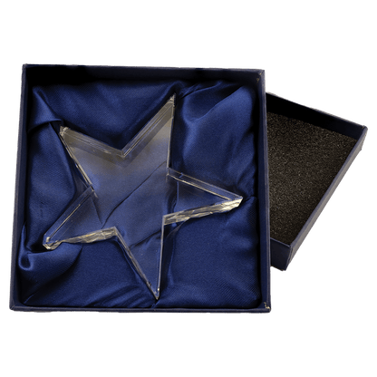 4 1/8" Optic Crystal Star Paperweight