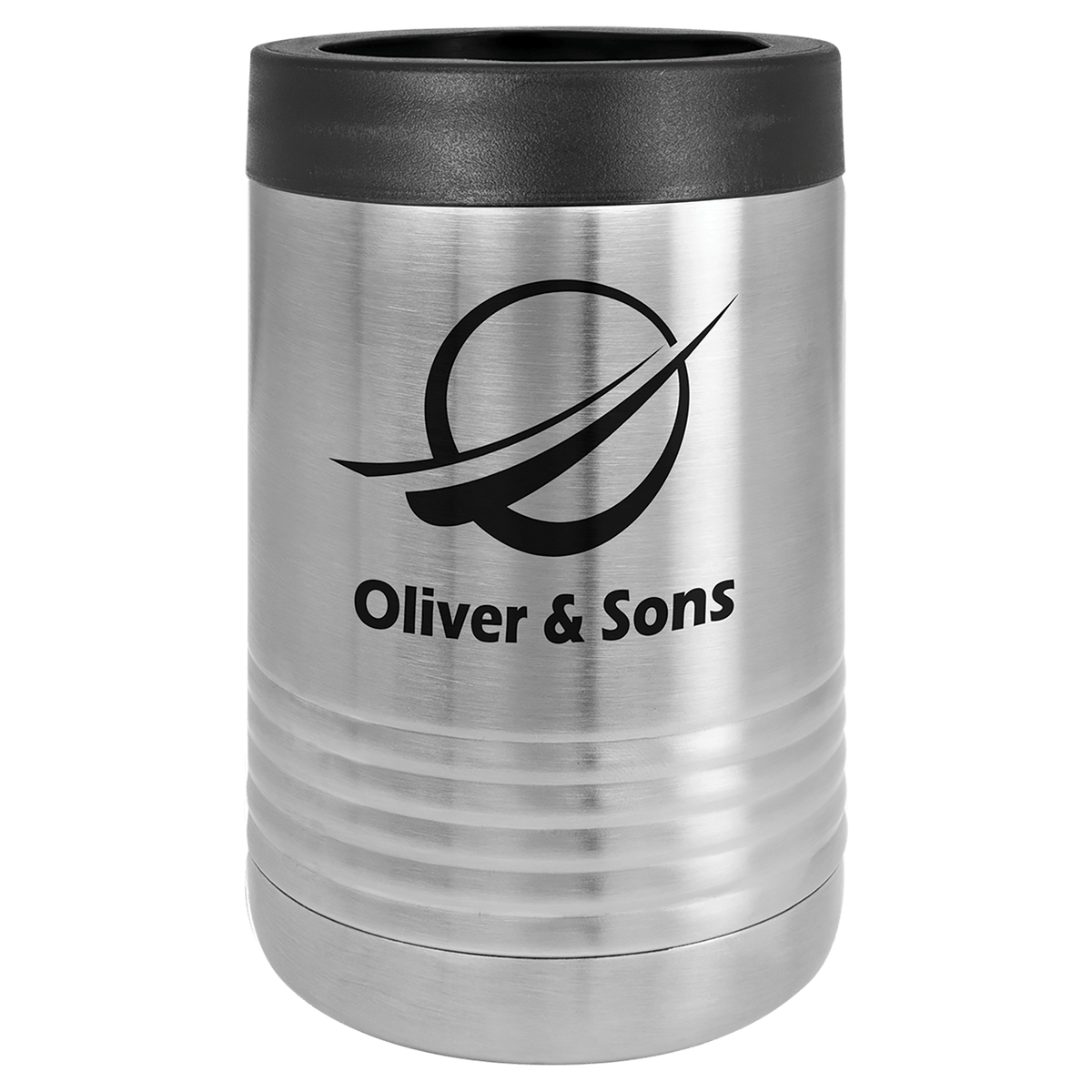 Personalized insulated can cooler in stainless steel