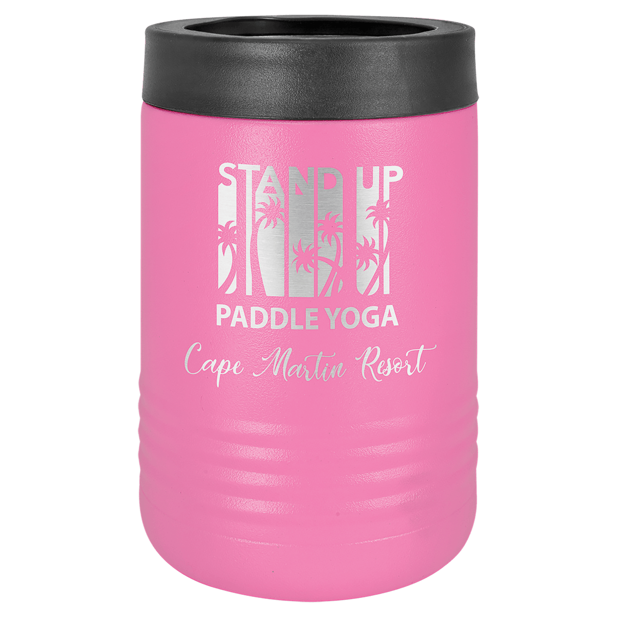 Personalized insulated can cooler in pink