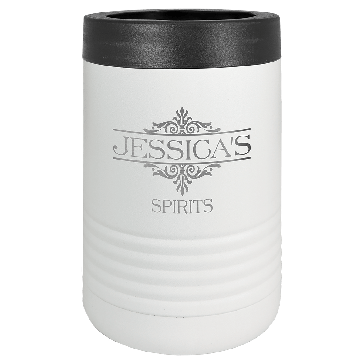 Personalized insulated can cooler in white