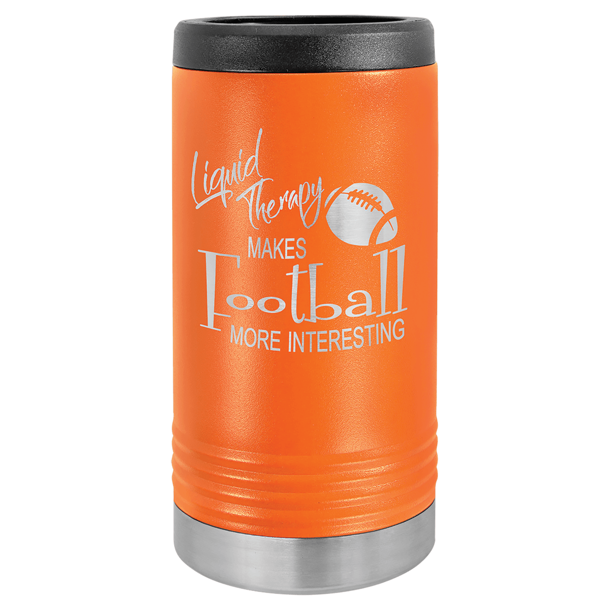 Personalized insulated slim can cooler in orange
