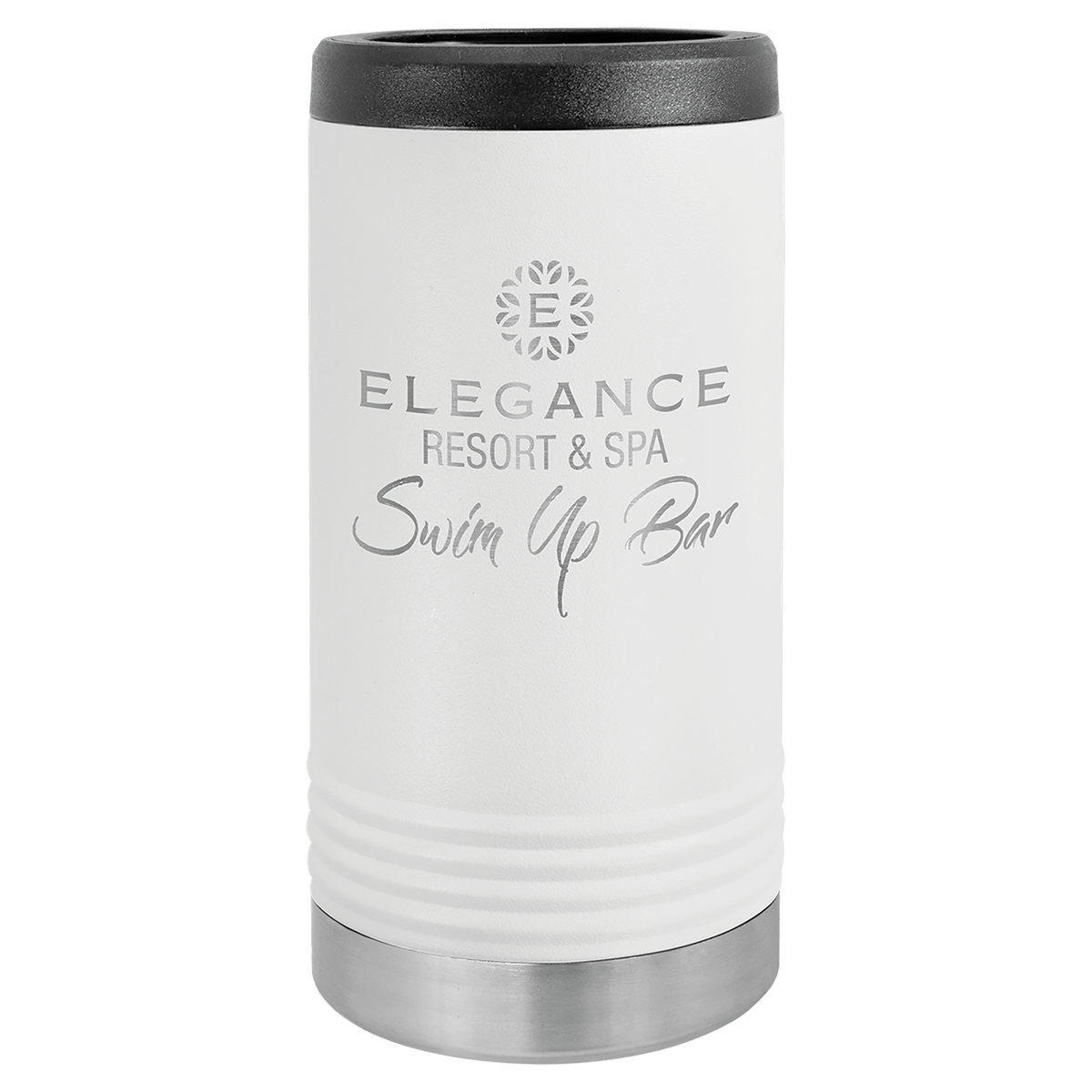 Personalized insulated slim can cooler in white