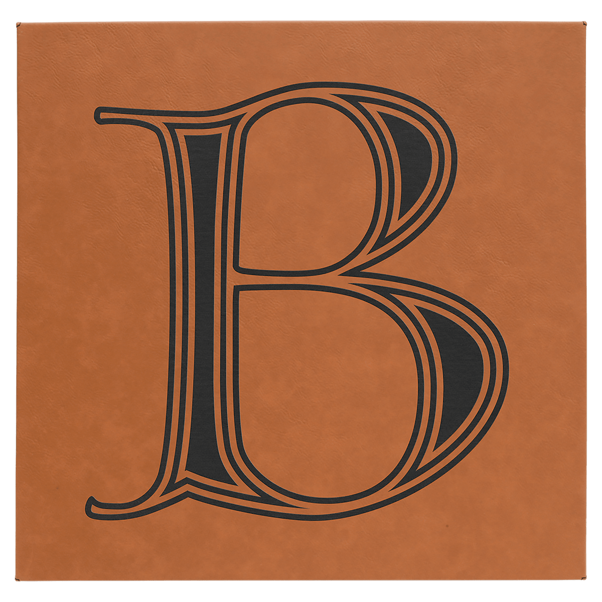 Personalized 14 inch x 14 inch rawhide leatherette wall sign