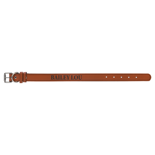 Rawhide personalized leatherette dog collar