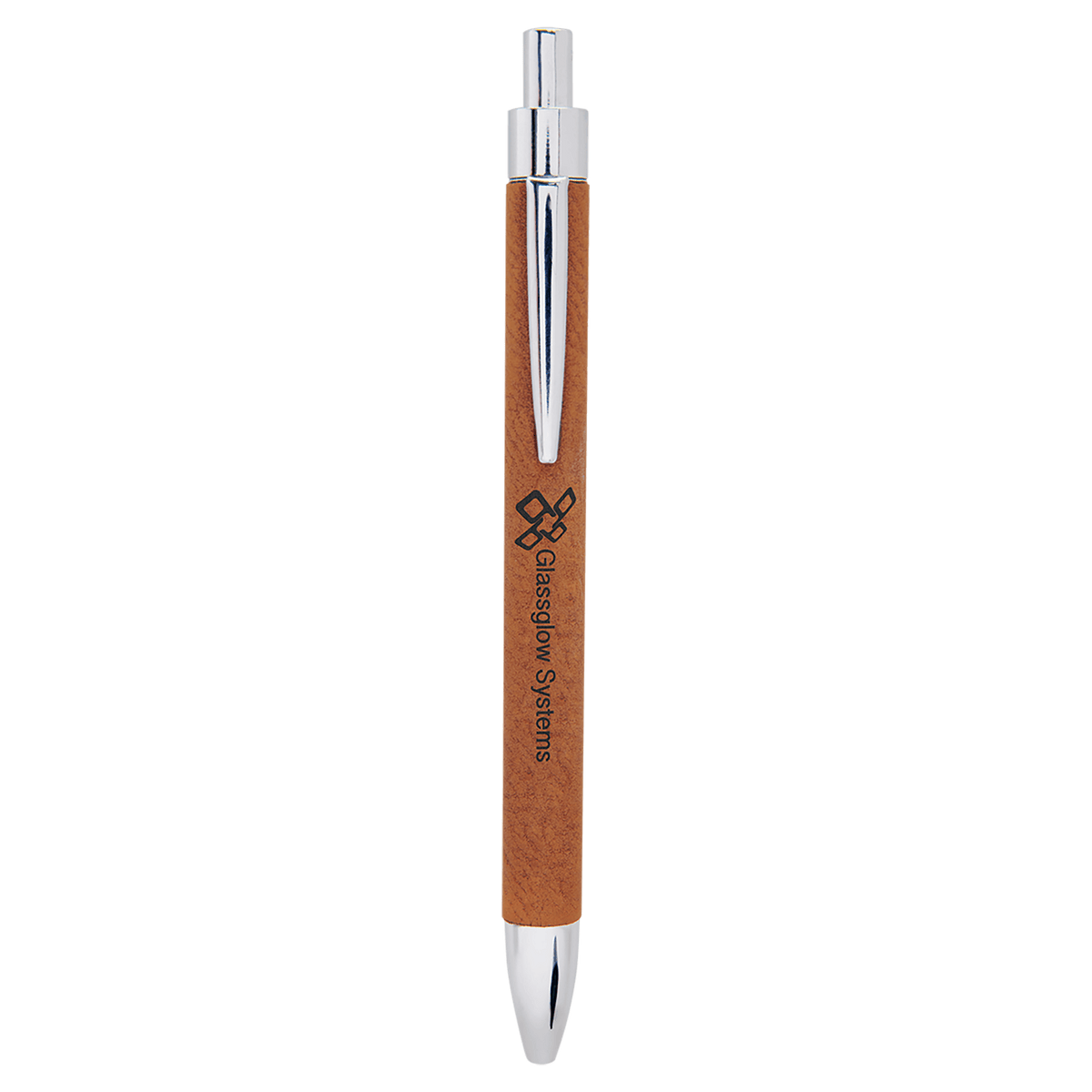 Personalized rawhide leatherette wrapped ballpoint pen