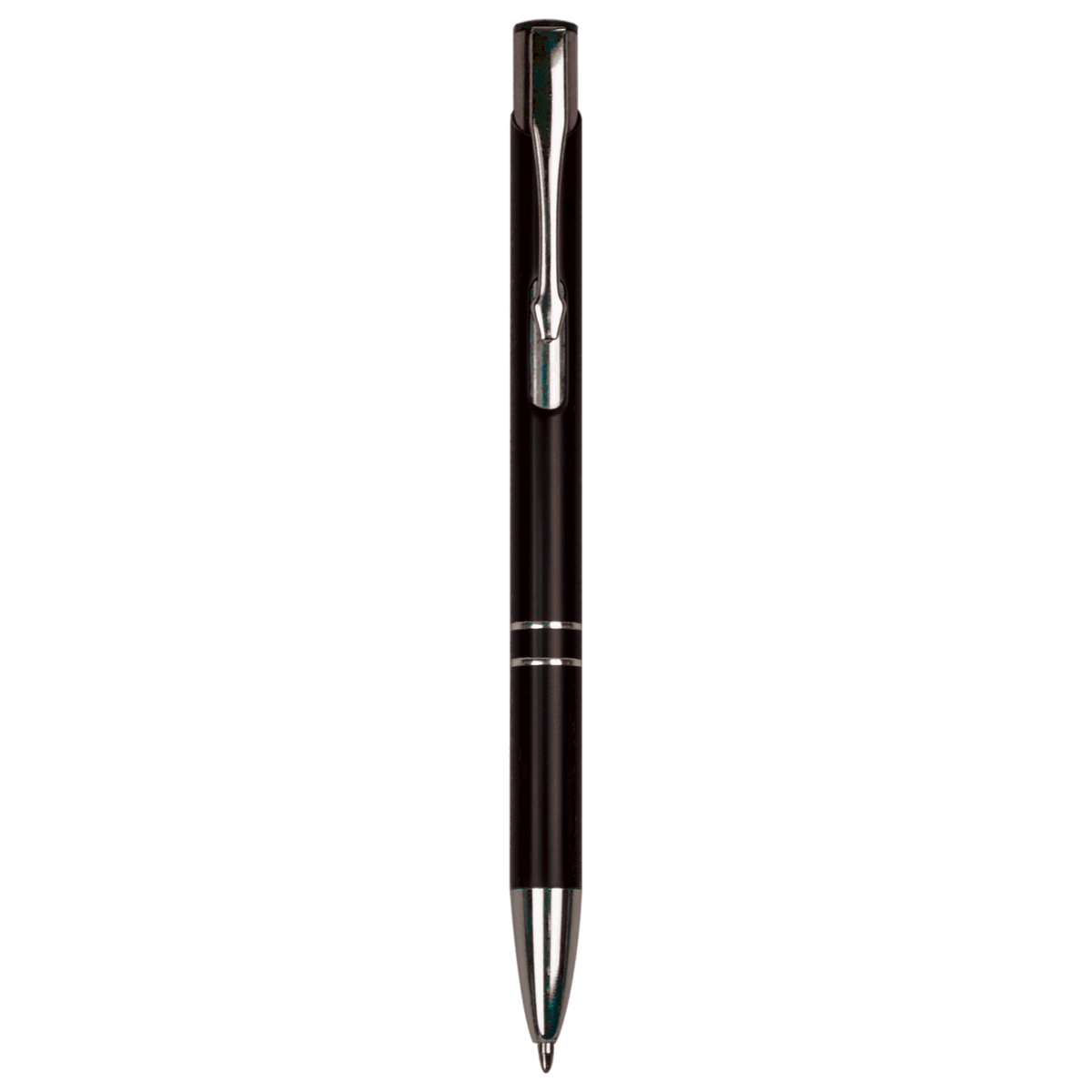 Personalized black anodized aluminum ballpoint pen