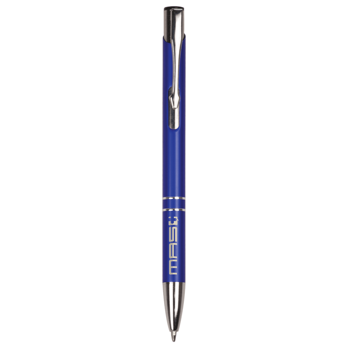 Personalized blue anodized aluminum ballpoint pen