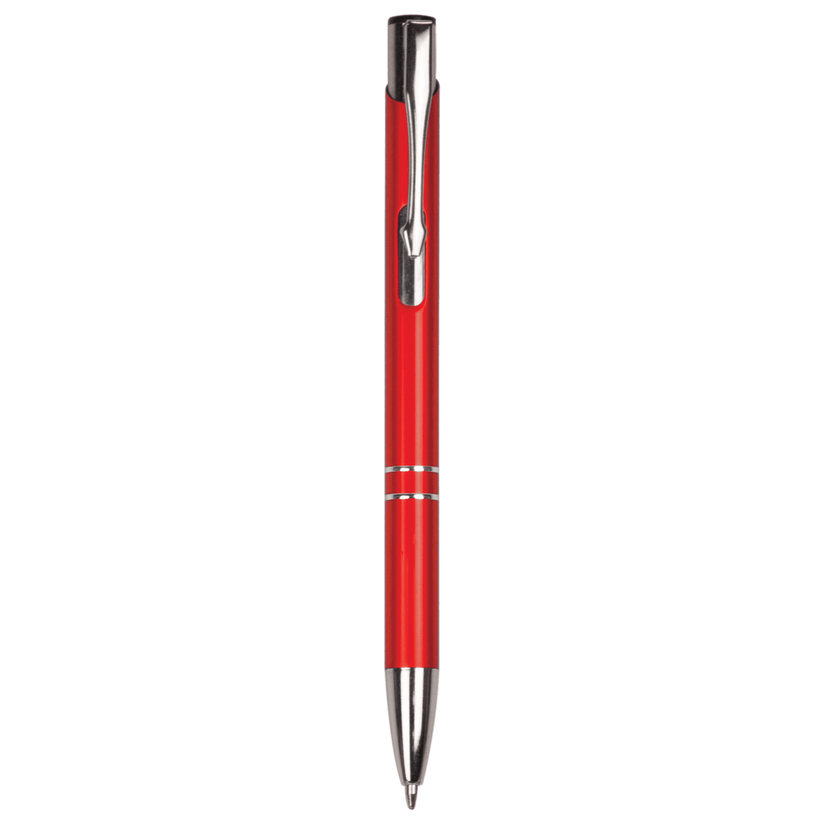 Personalized red anodized aluminum ballpoint pen
