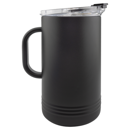 64 oz matte black insulated pitcher with clear lid