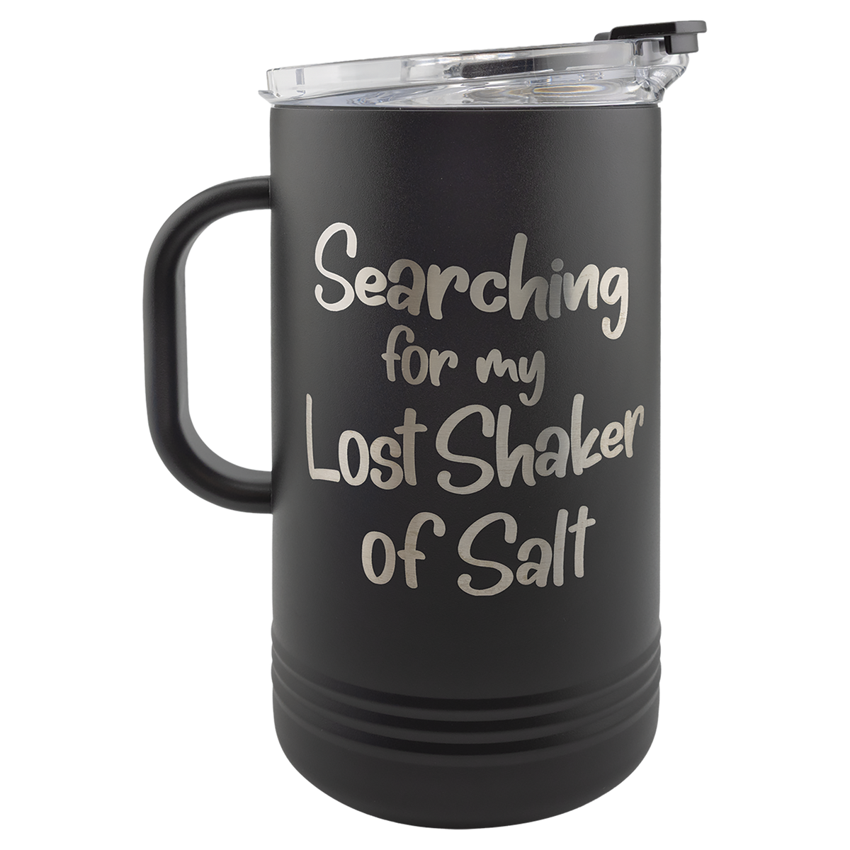 Personalized 64 oz matte black insulated pitcher, engraved