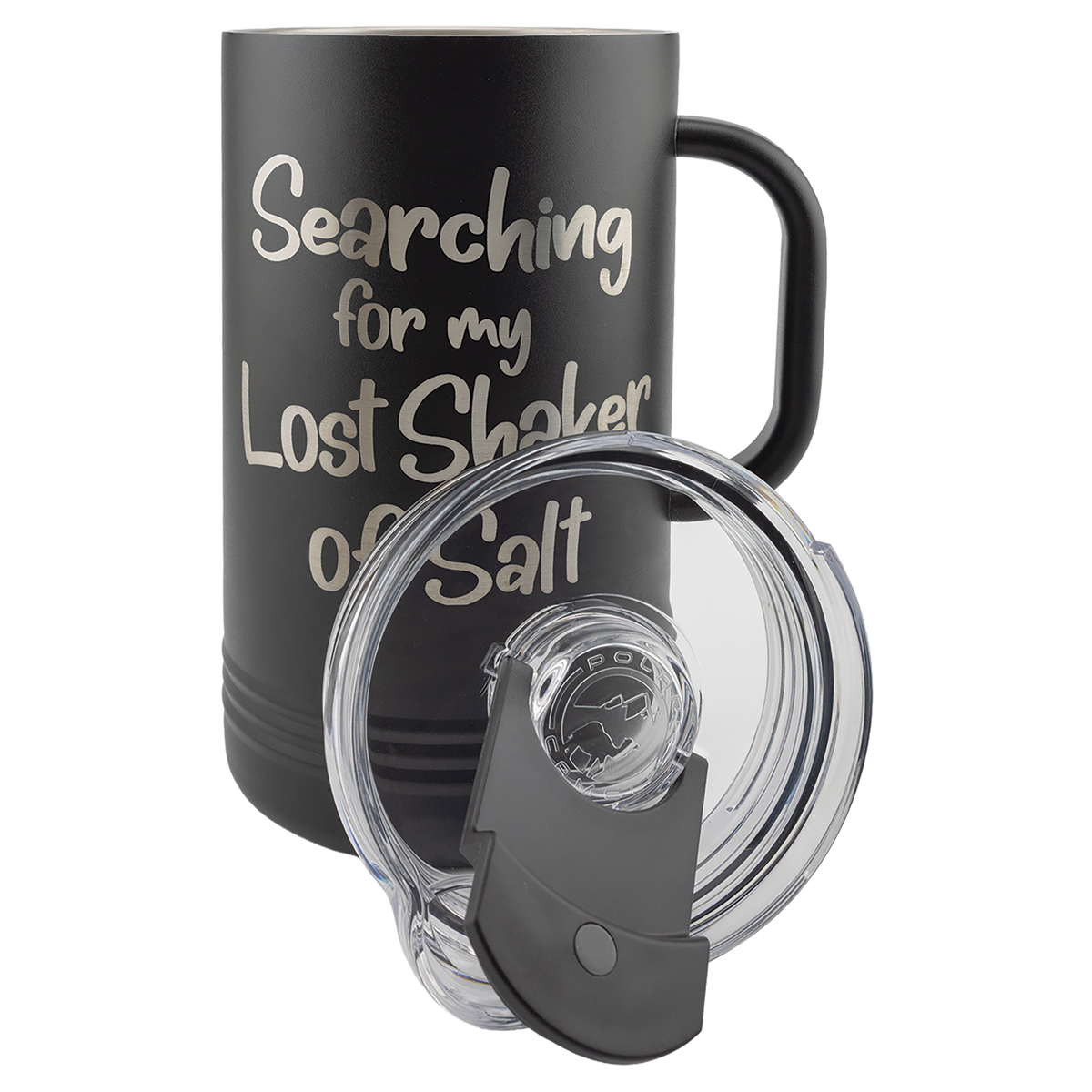 Matte black insulated pitcher with lid removed