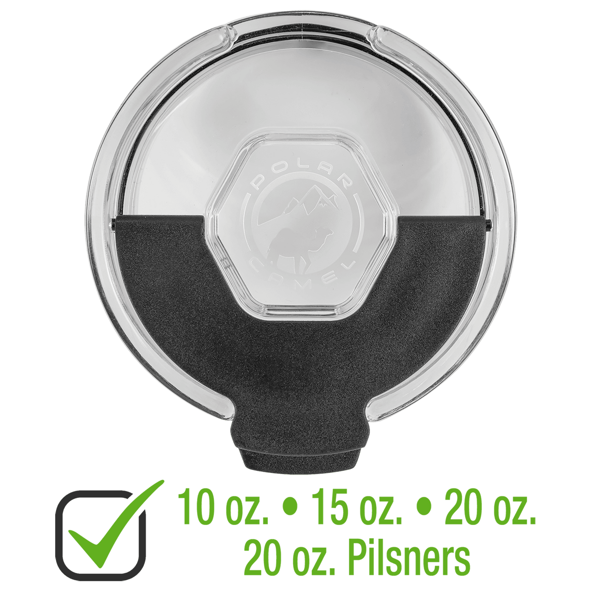 Snap-close flip lid for 10 to 20 oz tumblers