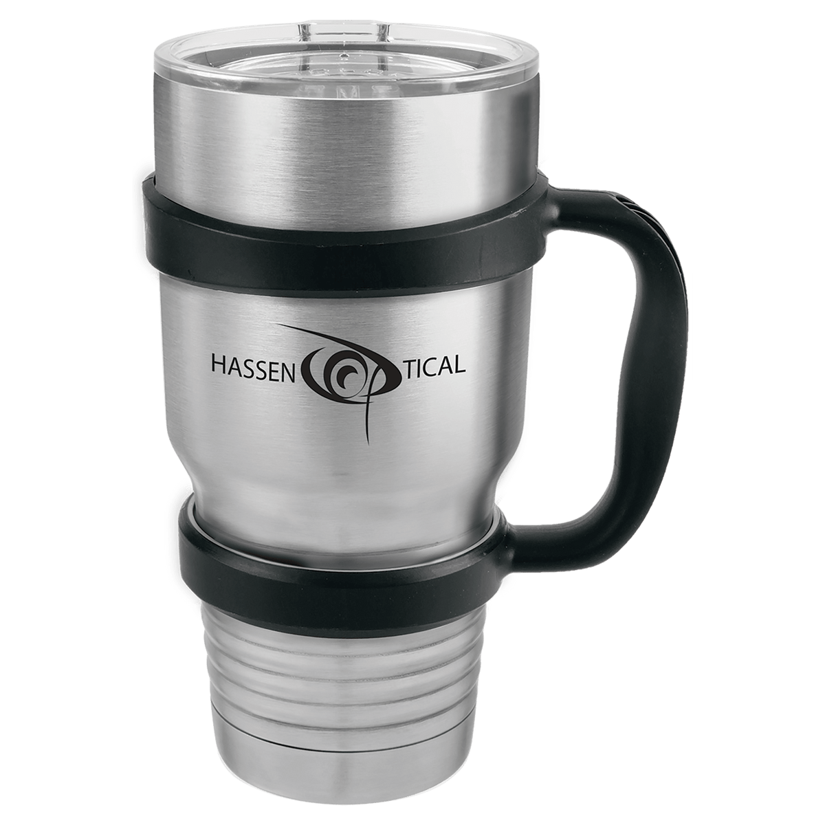 Black clip-on carry handle for 30 oz tumbler