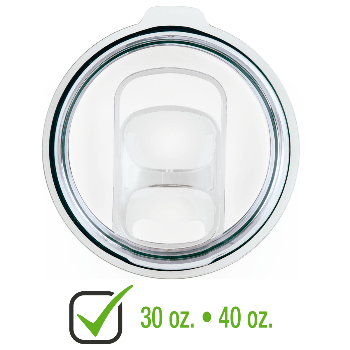 Clear slider lid for 30 oz tumbler