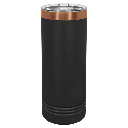 black rosegold skinny tumbler blank