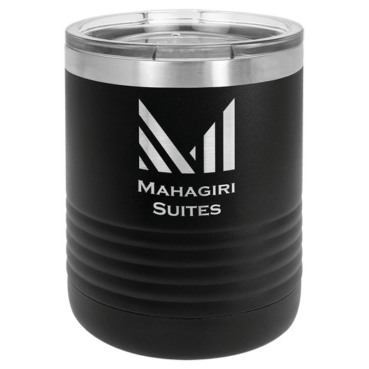 Personalized 10 oz insulated ringneck tumbler in black