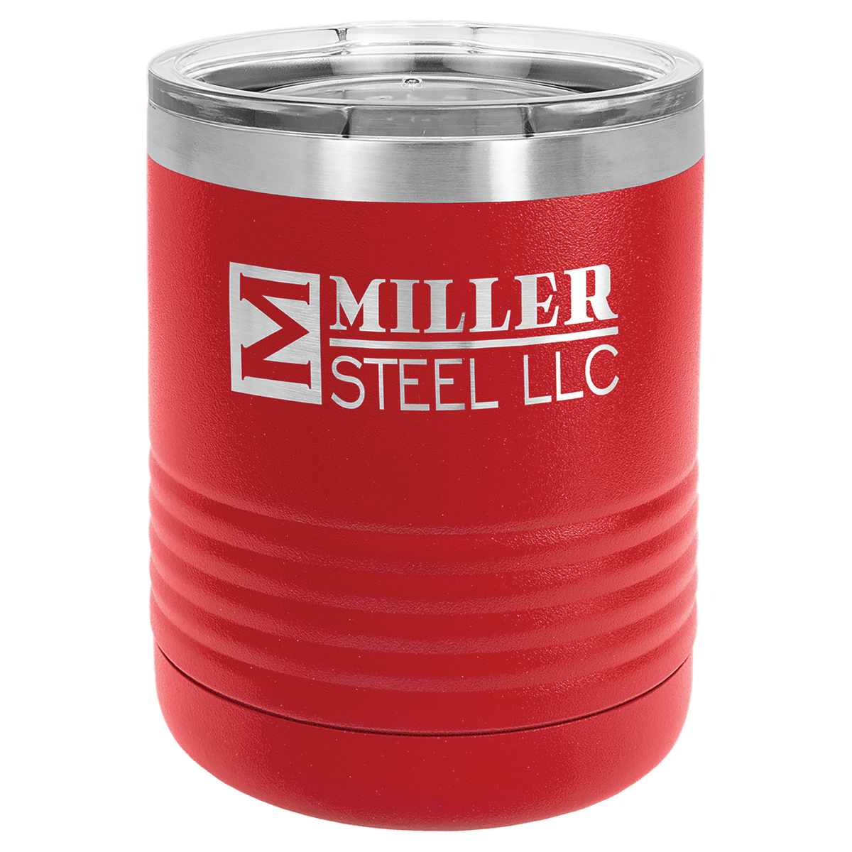 Personalized 10 oz insulated ringneck tumbler in red