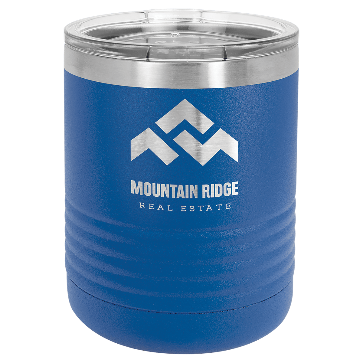 Personalized 10 oz insulated ringneck tumbler in royal blue