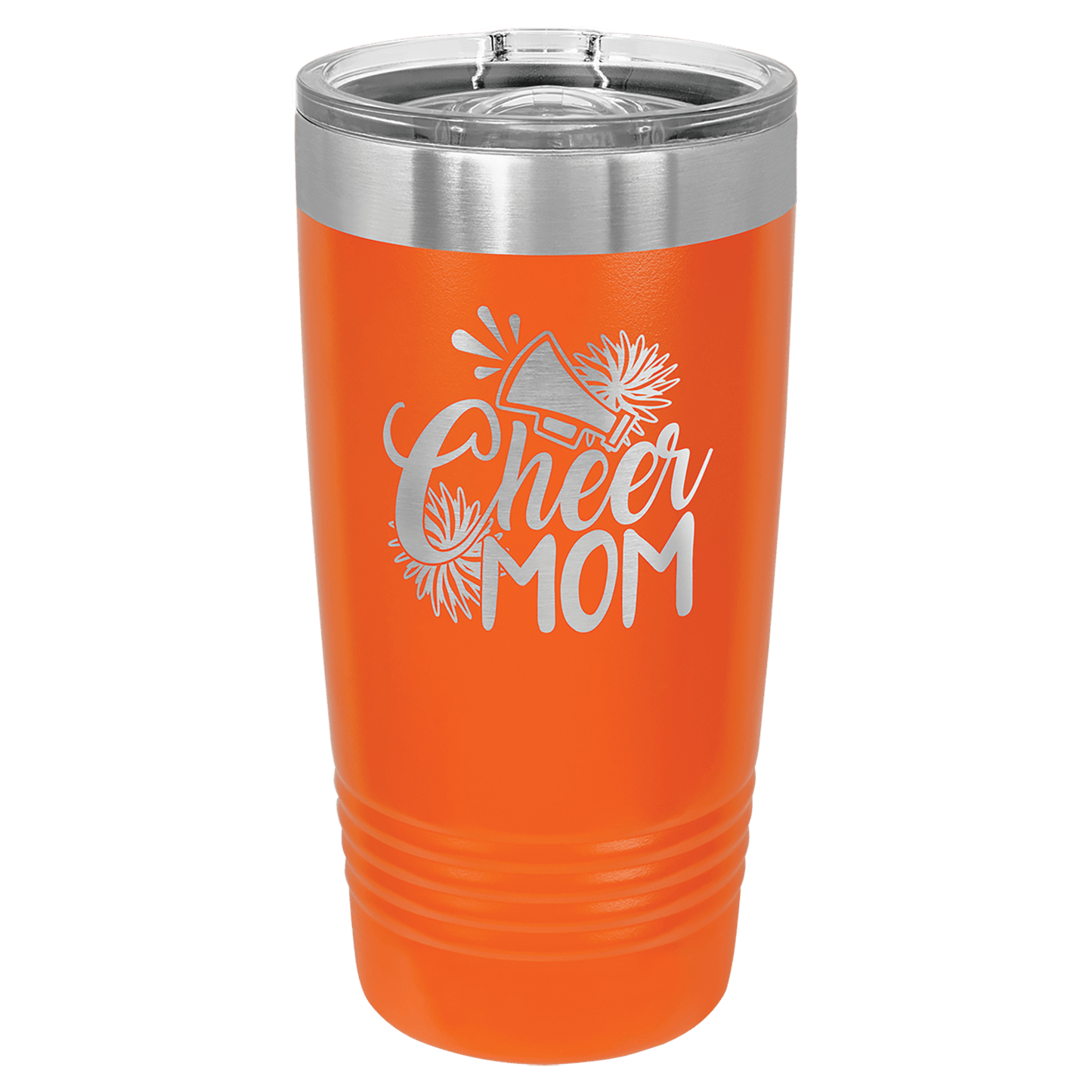 Orange 20 oz stainless steel ringneck tumbler with slider lid