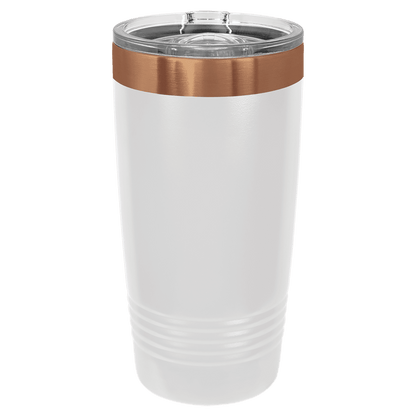 White rosegold 20 ounce tumbler blank