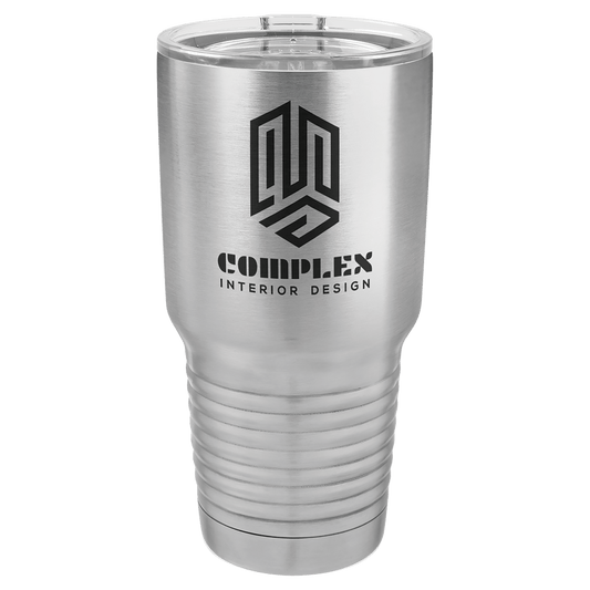Personalized 30 oz insulated ringneck tumbler in stainless steel