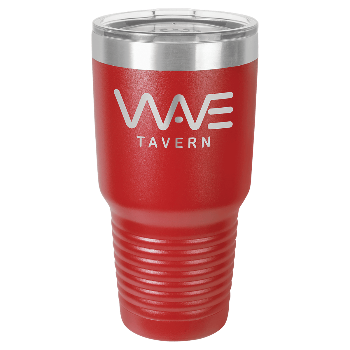 Personalized 30 oz insulated ringneck tumbler in red