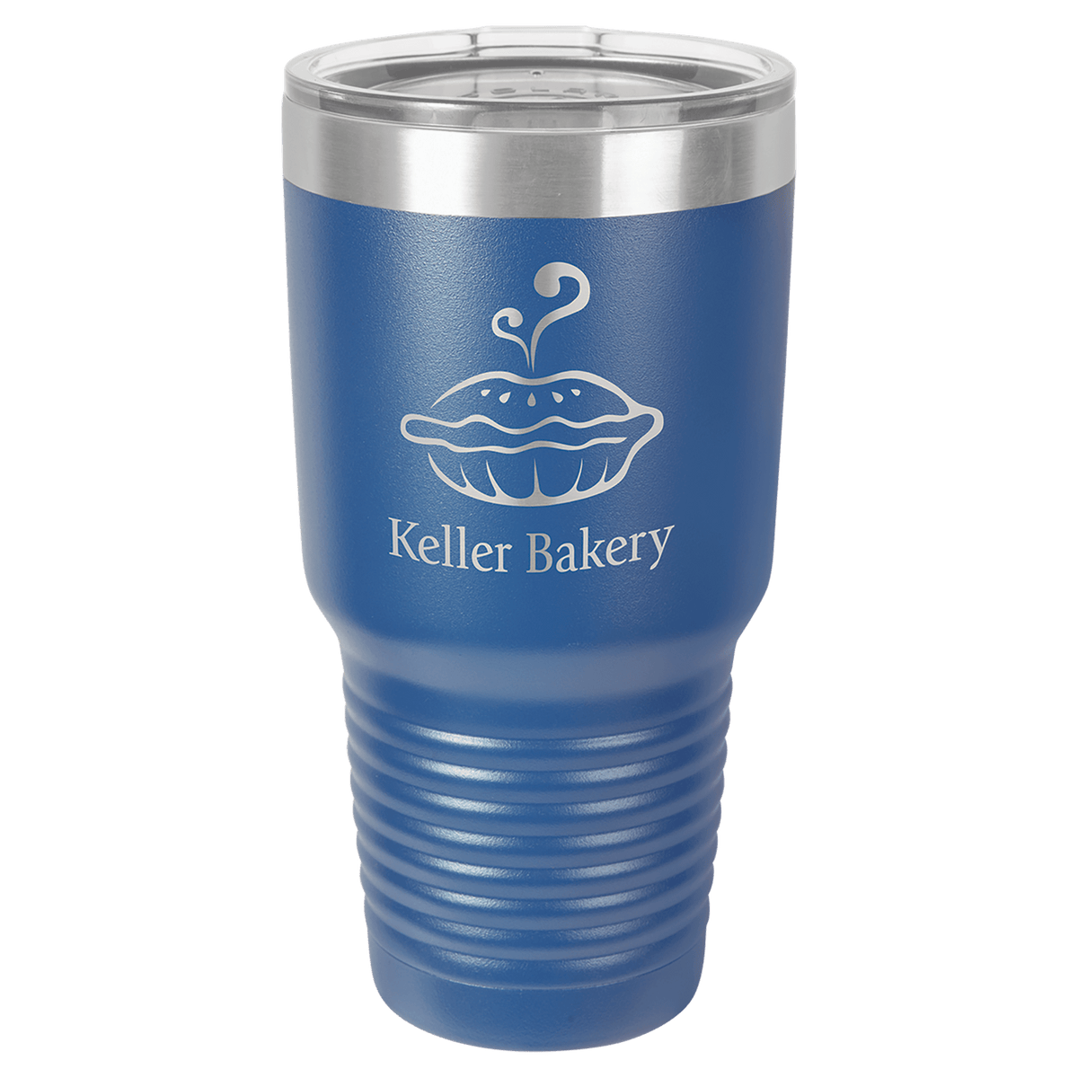 Personalized 30 oz insulated ringneck tumbler in royal blue