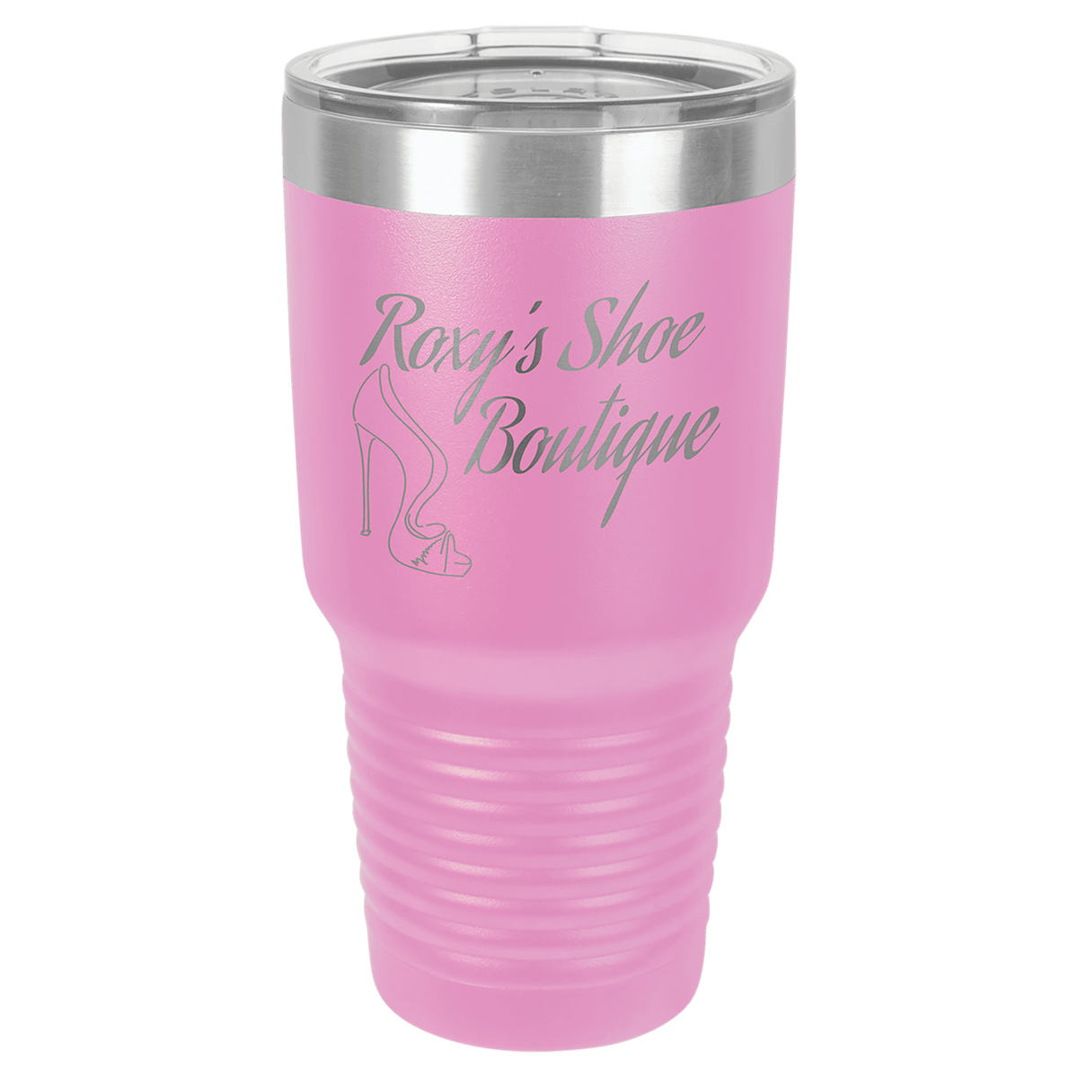 Personalized 30 oz insulated ringneck tumbler in light purple