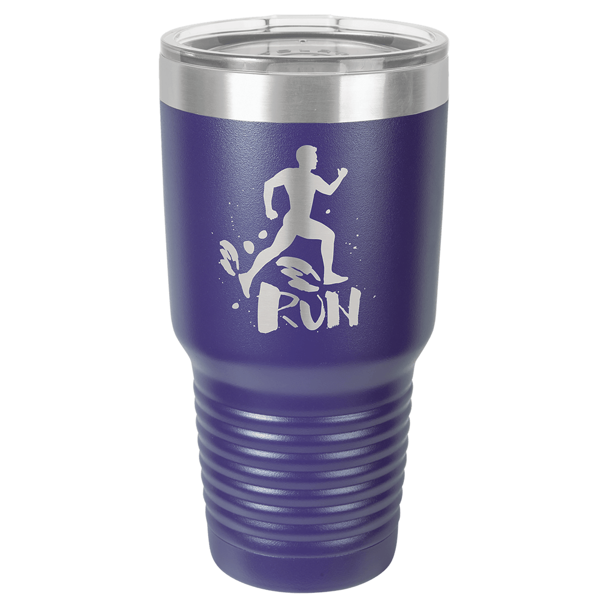 Personalized 30 oz insulated ringneck tumbler in purple