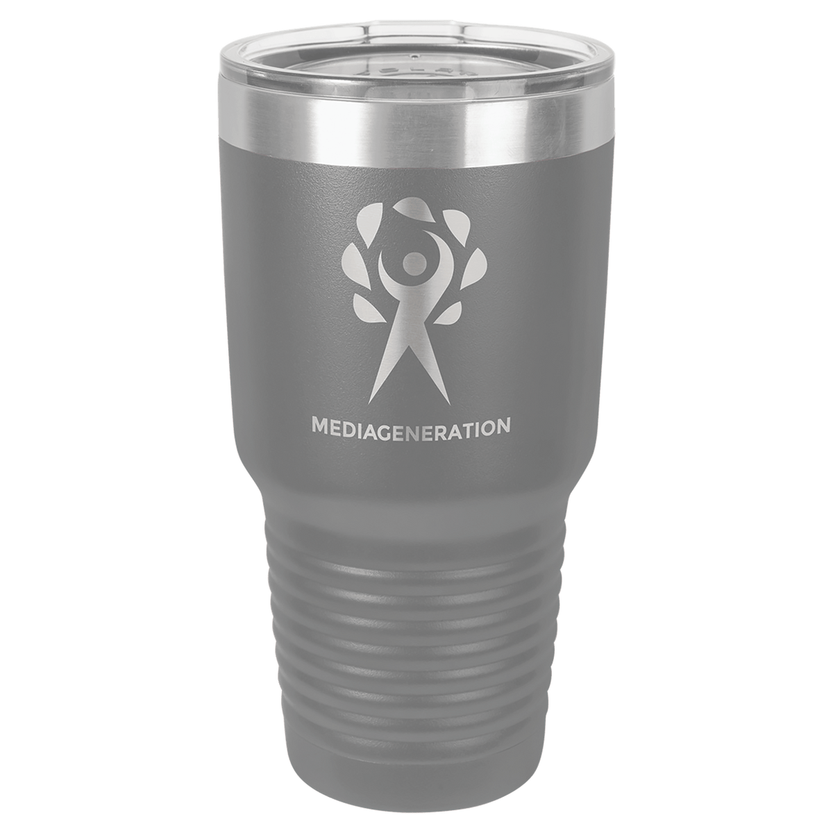 Personalized 30 oz insulated ringneck tumbler in dark gray