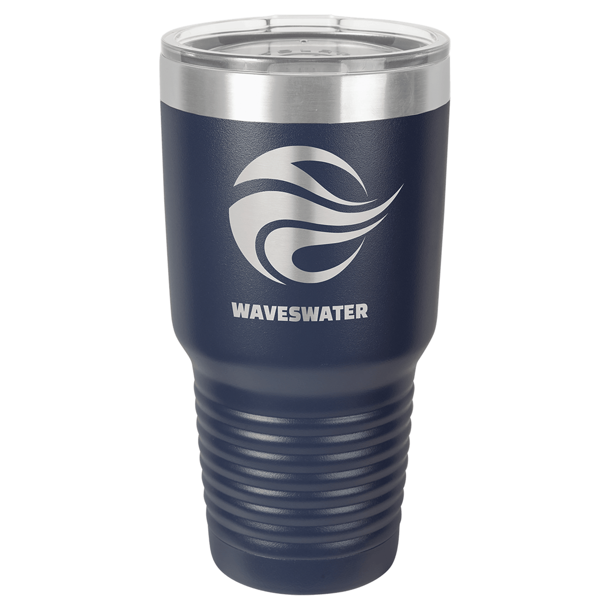 Personalized 30 oz insulated ringneck tumbler in navy blue