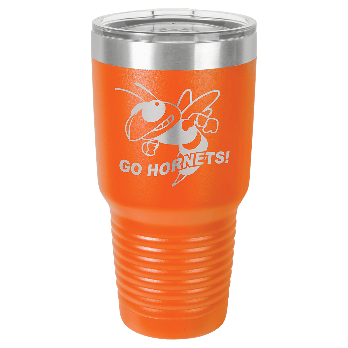 Personalized 30 oz insulated ringneck tumbler in orange