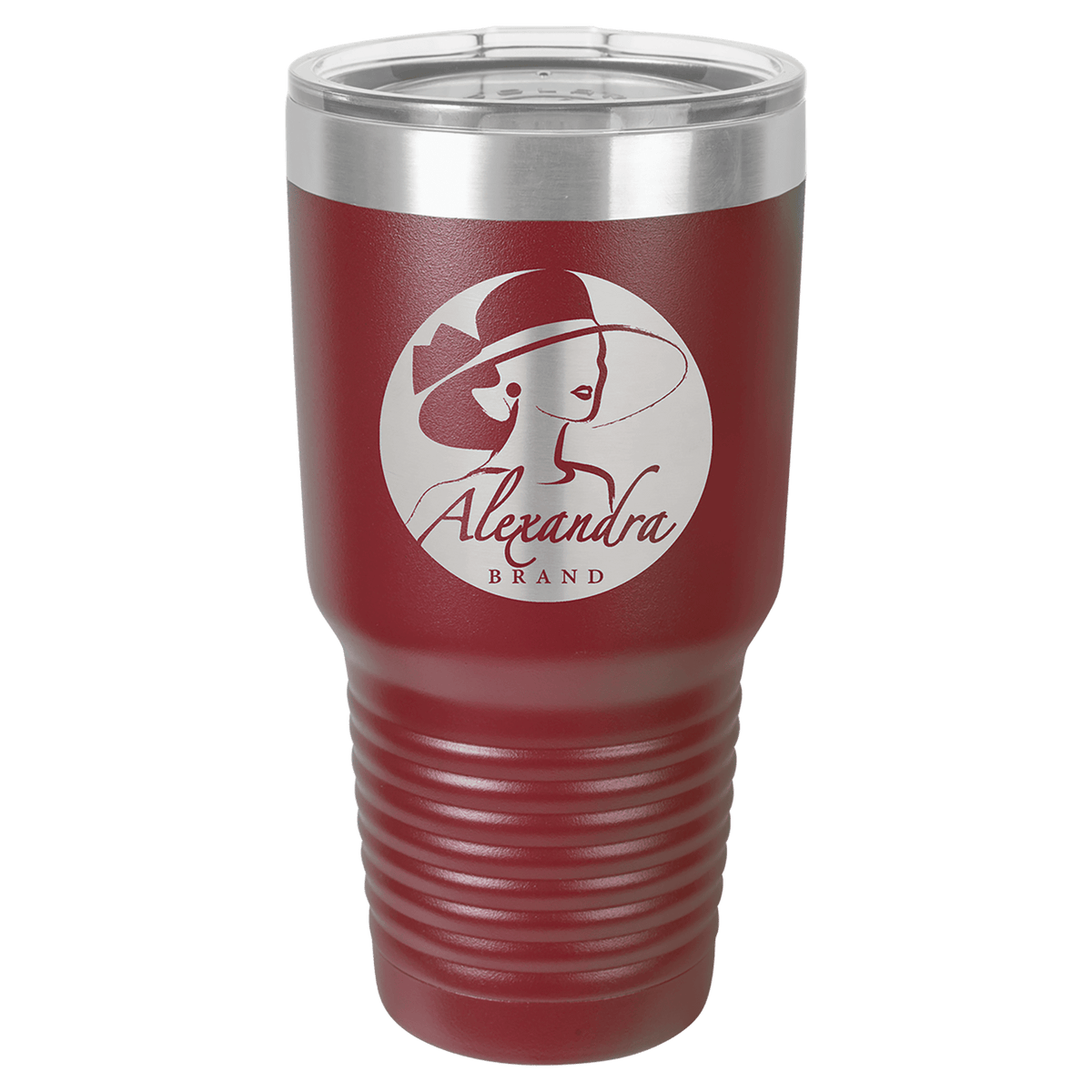 Personalized 30 oz insulated ringneck tumbler in maroon