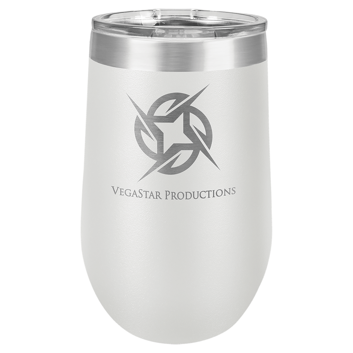 Personalized 16 oz insulated stemless tumbler in white