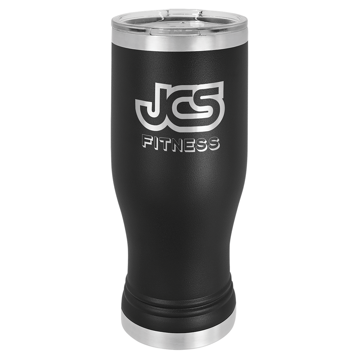 Personalized 20 oz insulated pilsner tumbler in black