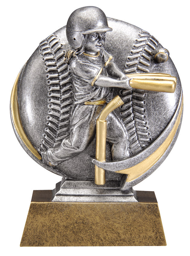 Motion Xtreme T-Ball Award - Girl with engraving plate, Townline Trophy & Design