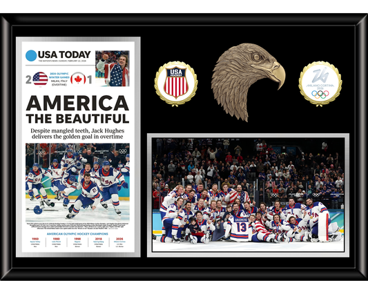 2026 USA Men’s Hockey "Golden Goal" Commemorative Plaque (16" x 20")